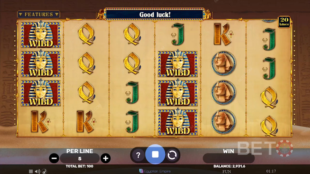 Recenzja Egyptian Sands od BETO Slots