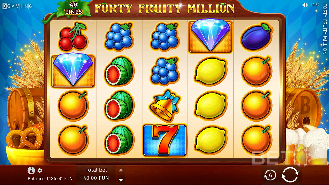 Recenzja Forty Fruity Million od BETO Slots