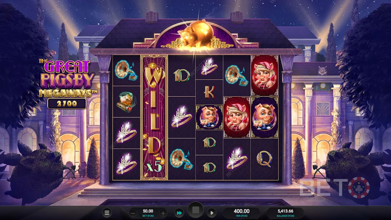 Recenzja The Great Pigsby Megaways przygotowana przez BETO Slots