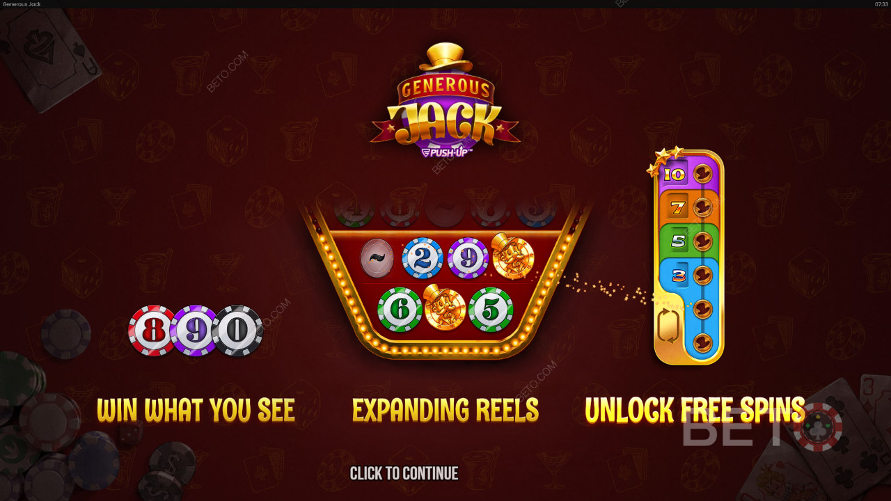 Recenzja gry Generous Jack przygotowana przez BETO Slots