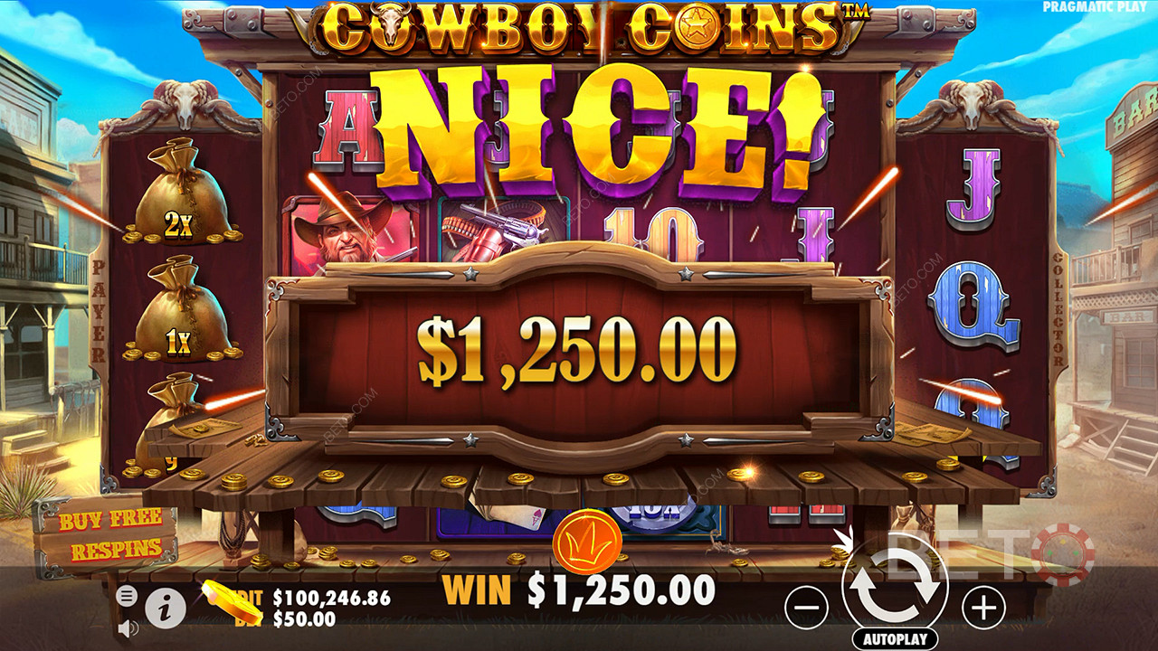 Wygraj 30 000x swój zakład na automacie wideo Cowboy Coins!