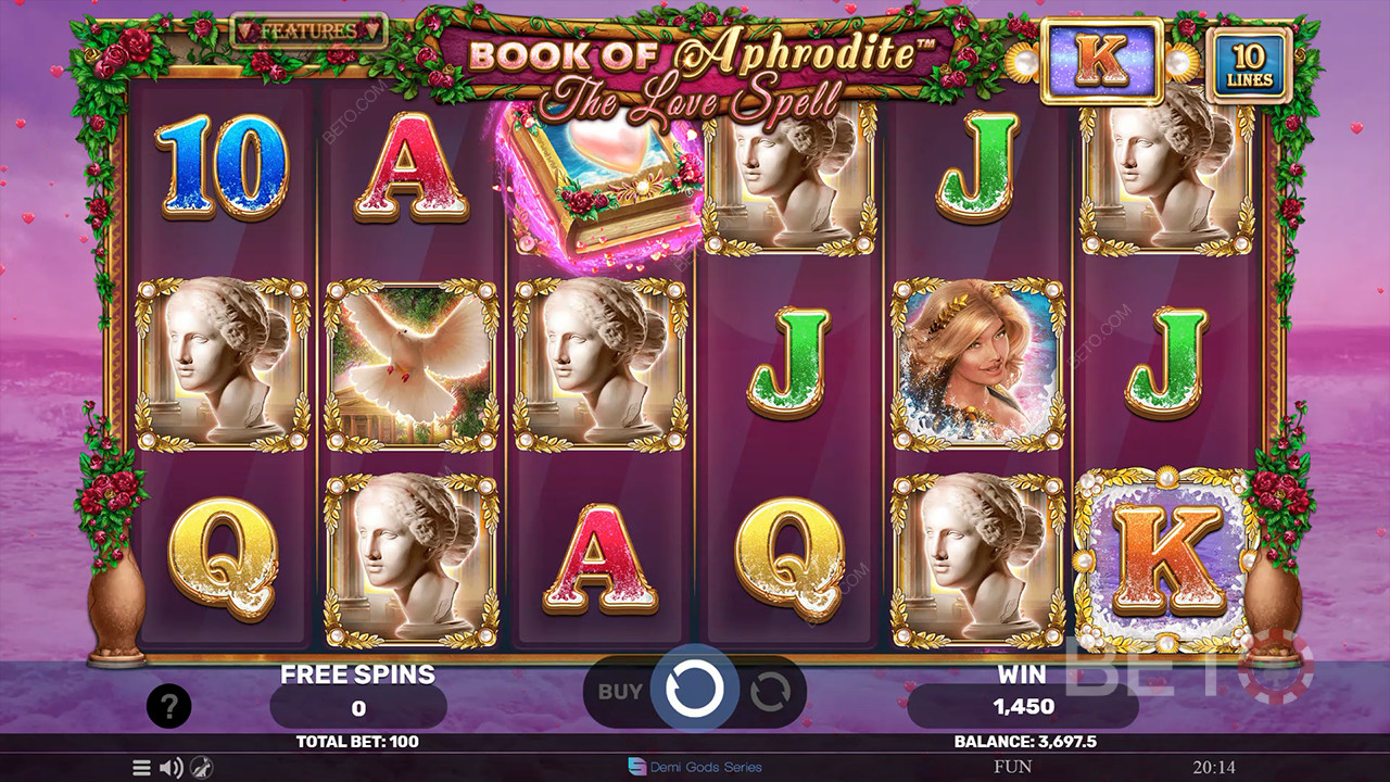 Book Of Aphrodite - Recenzja zaklęcia miłosnego od BETO Slots