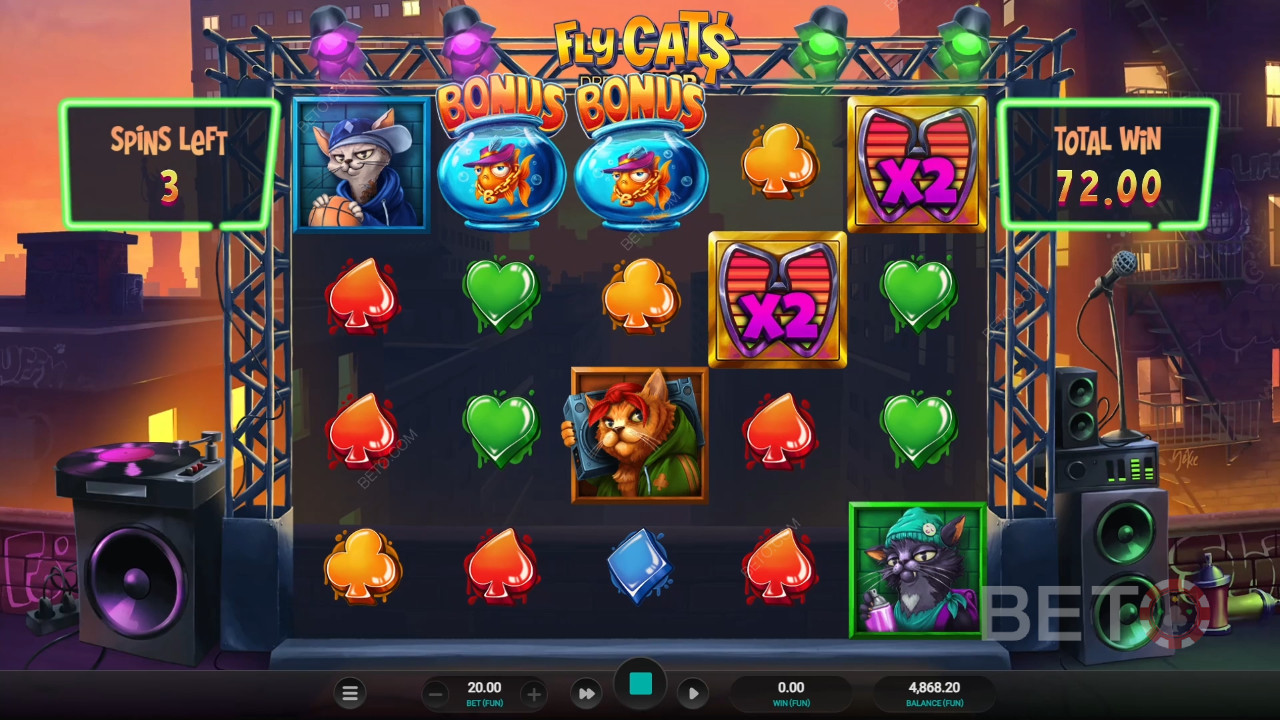 Recenzja gry Fly Cats Dream Drop od BETO Slots