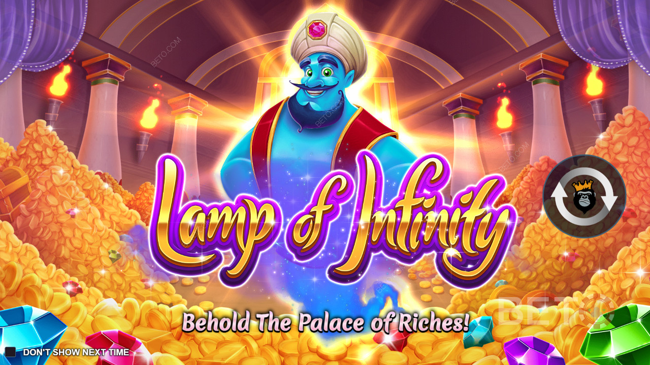 Poproś dżina o spełnienie twoich życzeń w automacie online Lamp of Infinity