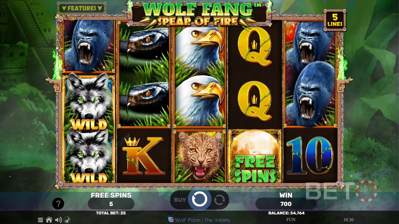 Wolf Fang Recenzja Spear of Fire od BETO Slots