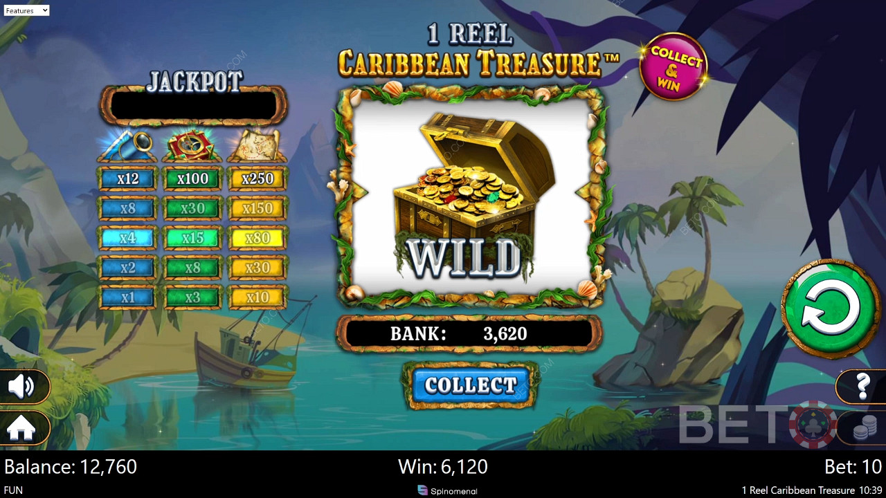 1 Reel Caribbean Treasure Graj Za Darmo