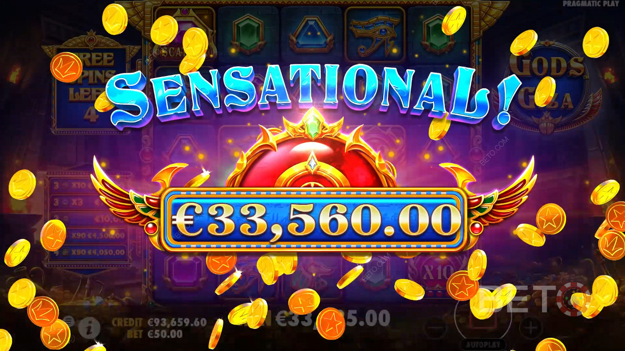 Wygraj 5 000x swój zakład na automacie Gods of Giza!