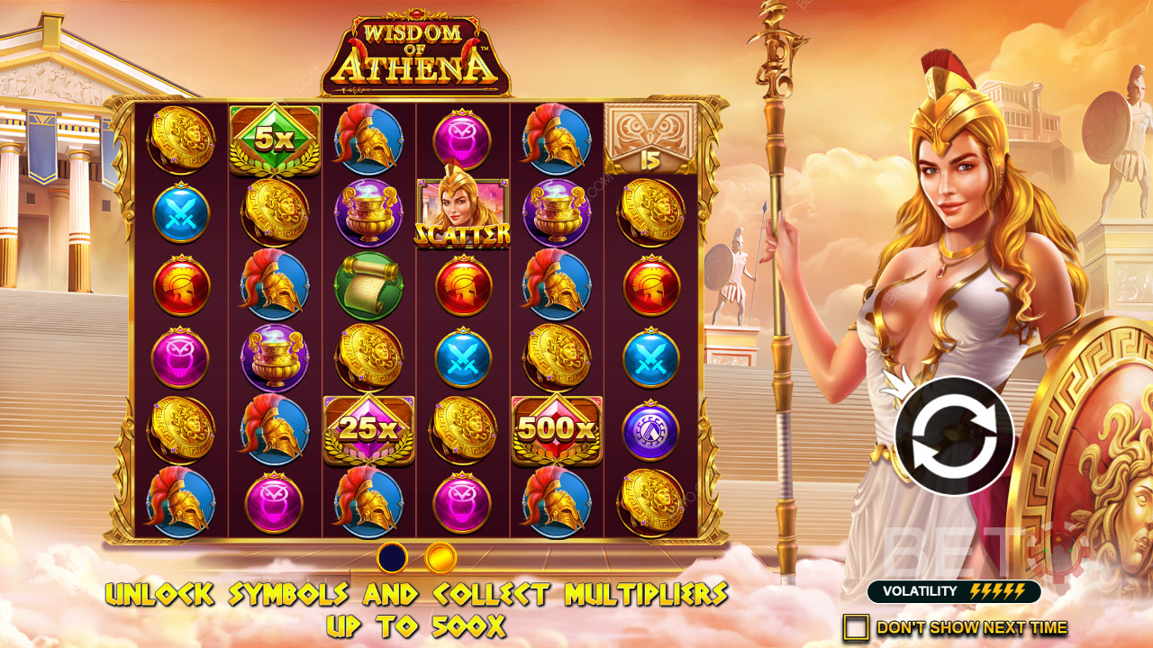 W slocie online Wisdom of Athena dostępne są ogromne mnożniki
