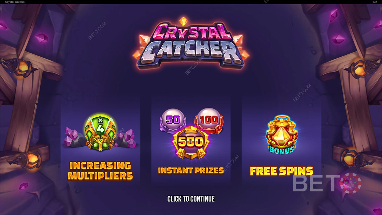 Funkcje bonusowe wyjaśnione w Crystal Catcher przez Push Gaming