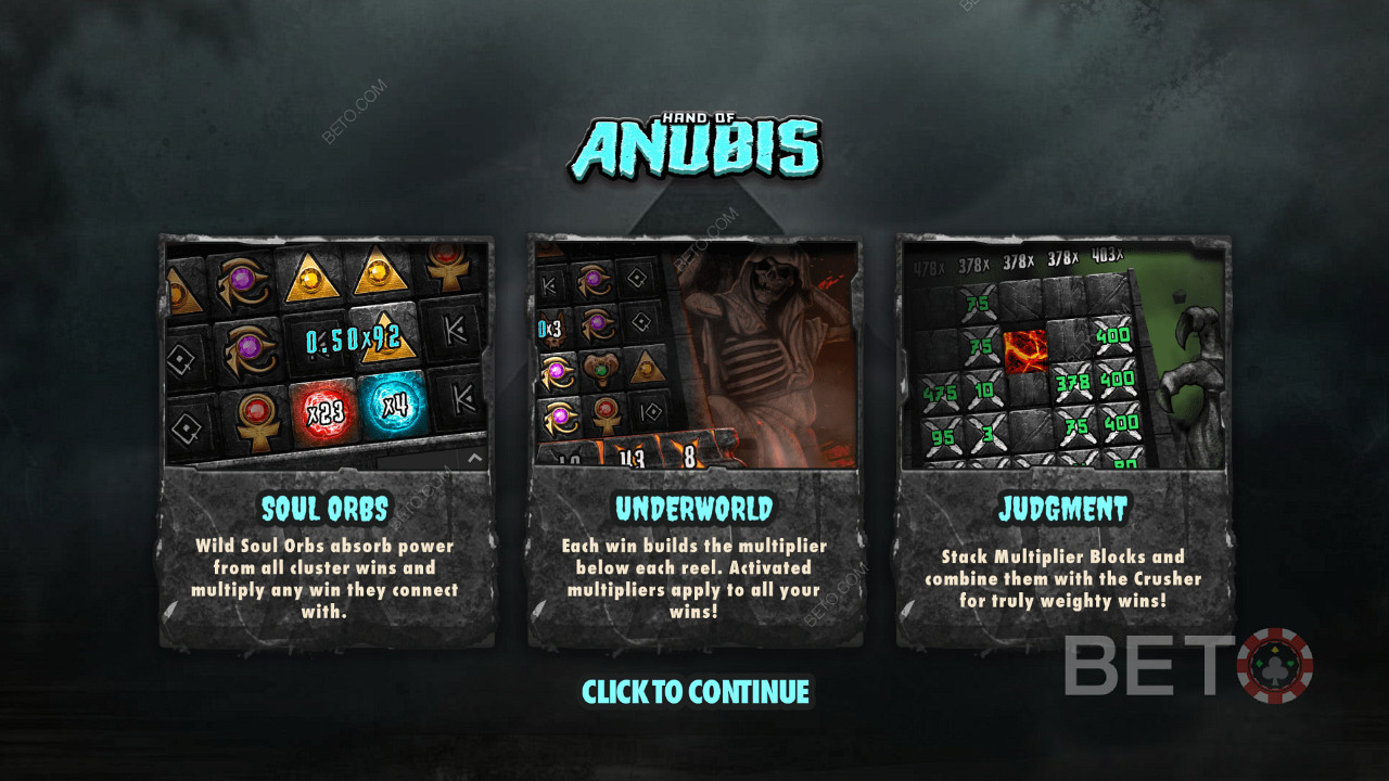 Ciesz się 3 wyjątkowymi funkcjami automatu online Hand of Anubis