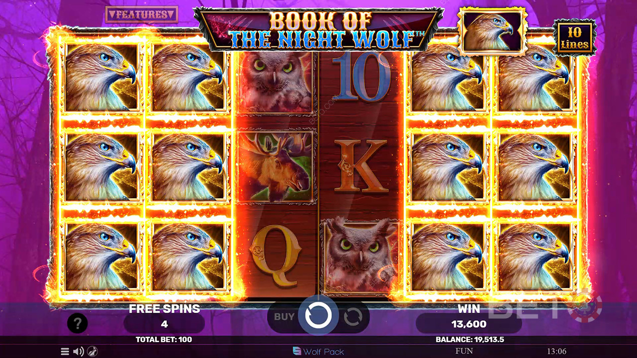Recenzja Book of the Night Wolf od BETO Slots