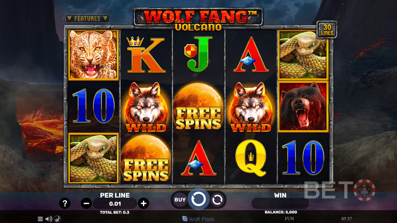 Wolf Fang - Recenzja Volcano od BETO Slots