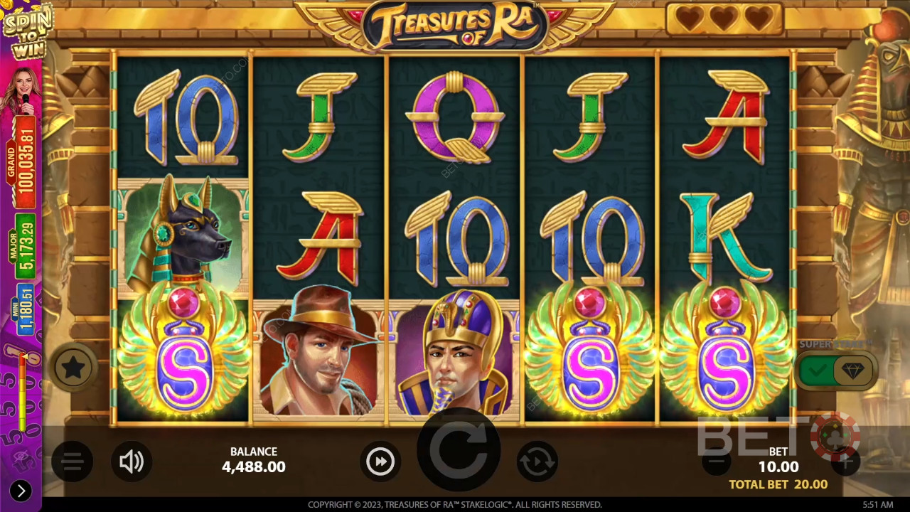 Recenzja Treasures of Ra od BETO Slots