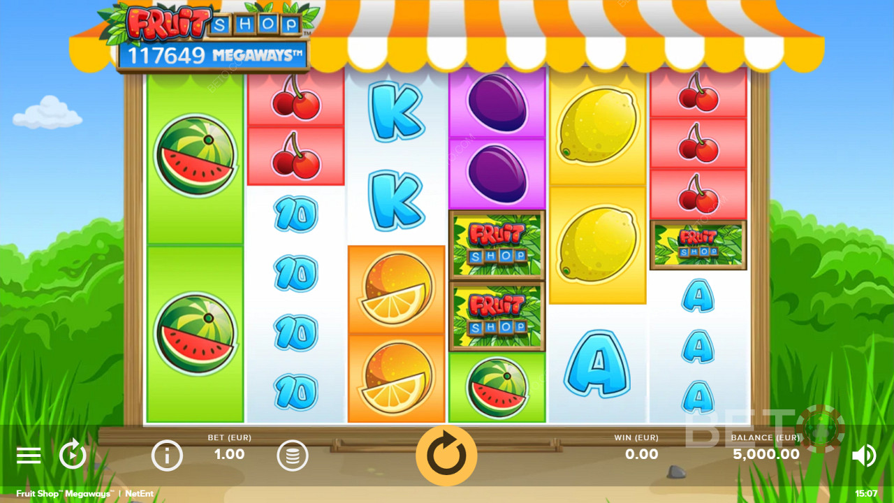 Spin and Win Big na kołach automatu Fruit Shop Megaways