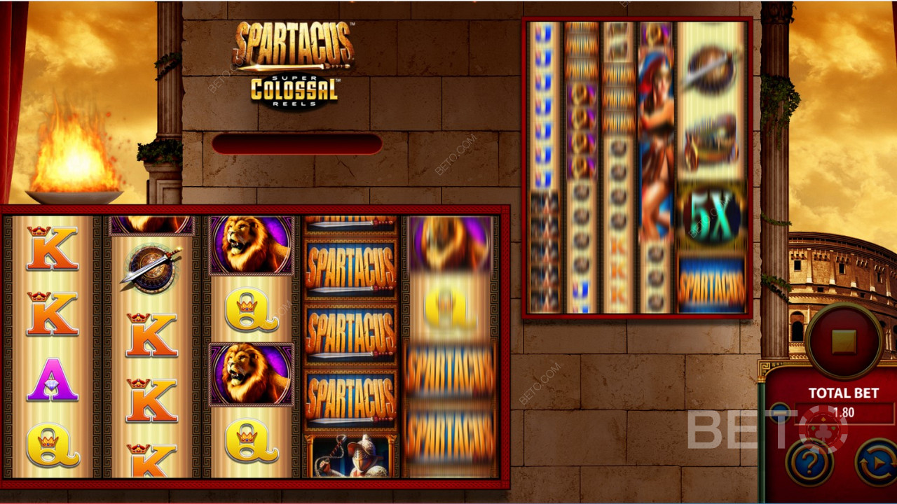 Slot wideo Spartacus Super Colossal Reels