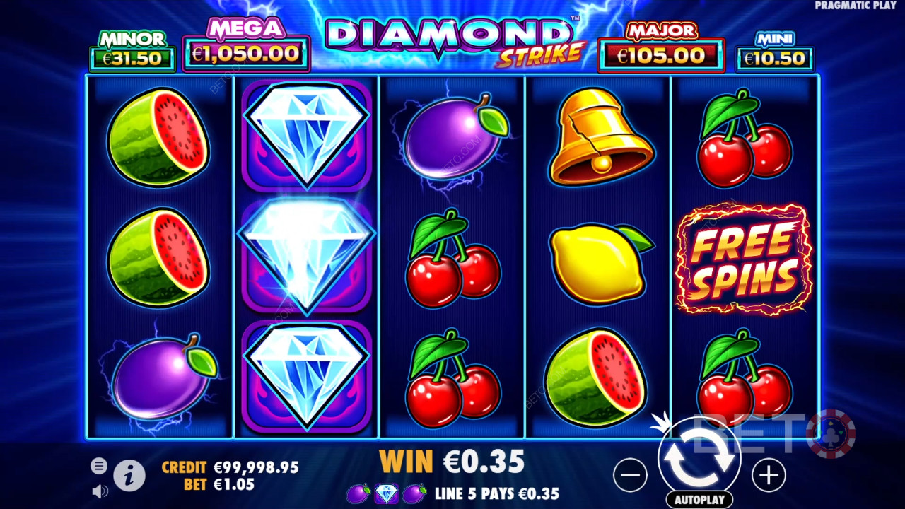 Funkcje bonusowe wyjaśnione w Diamond Strike przez Pragmatic Play