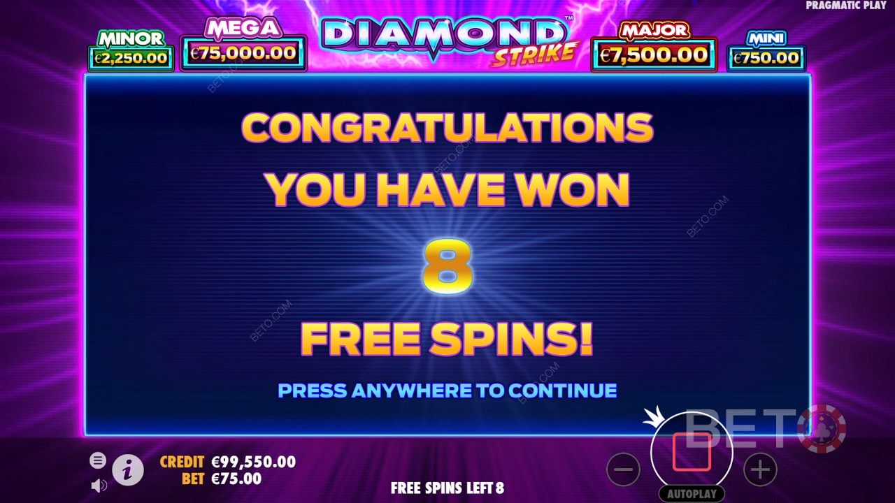 Wygraj 1000-krotność zakładu na automacie Diamond Strike!