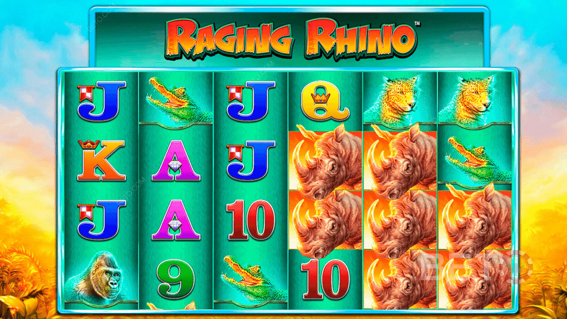 Raging Rhino od Williams Interactive(WMS) - daje aż 46,656 sposobów na wygraną!
