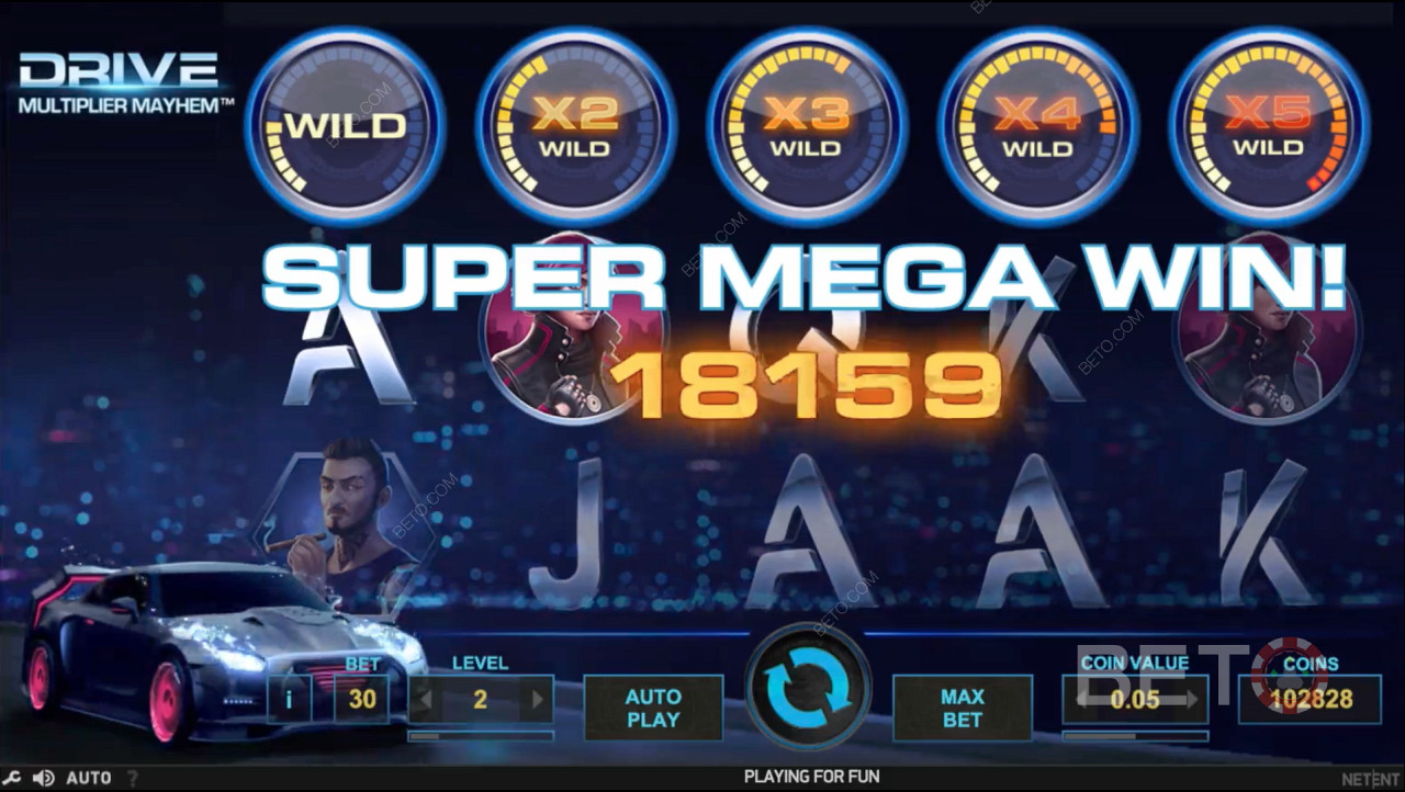 Funkcje bonusowe, takie jak Multiplier Wild, oferują szansę na trafienie SUPER MEGA WIN.