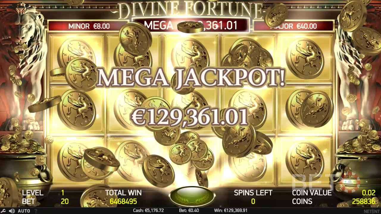 Trafienie Mega Jackpota jest główną atrakcją Divine Fortune