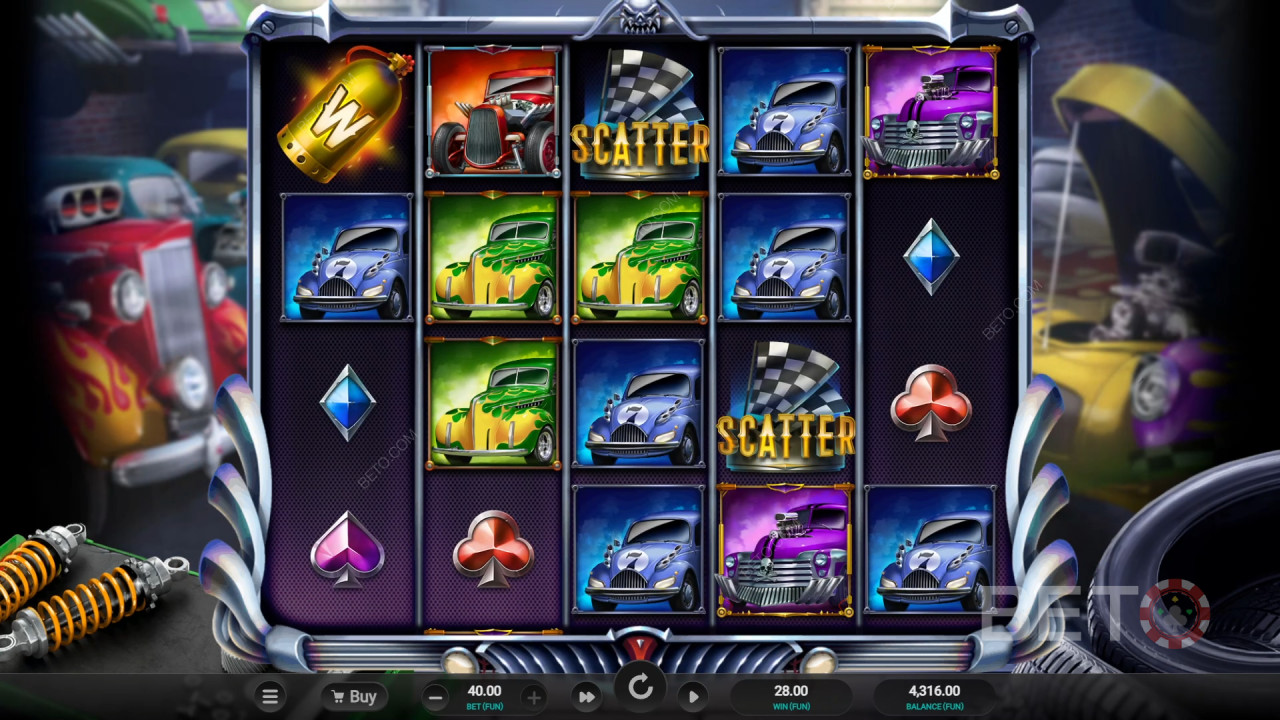 Recenzja Hot Rod Racers od BETO Slots