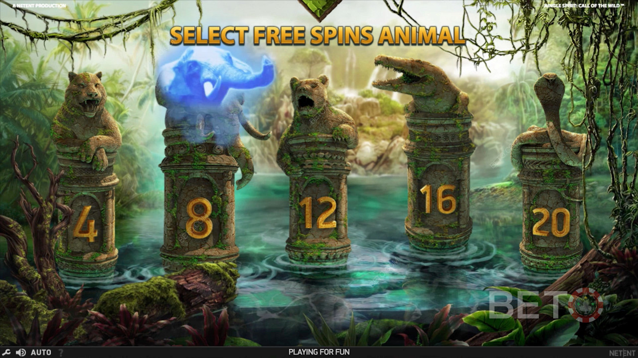Wybór zwierzęcia Free Spins w Jungle Spirit: Call of the Wild