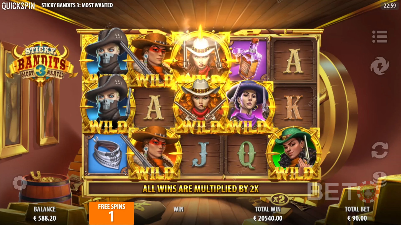 Recenzja Sticky Bandits 3 Most Wanted od BETO Slots