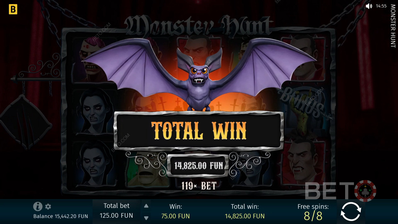 Wygraj 1,299-krotność zakładu na slocie wideo Monster Hunt!
