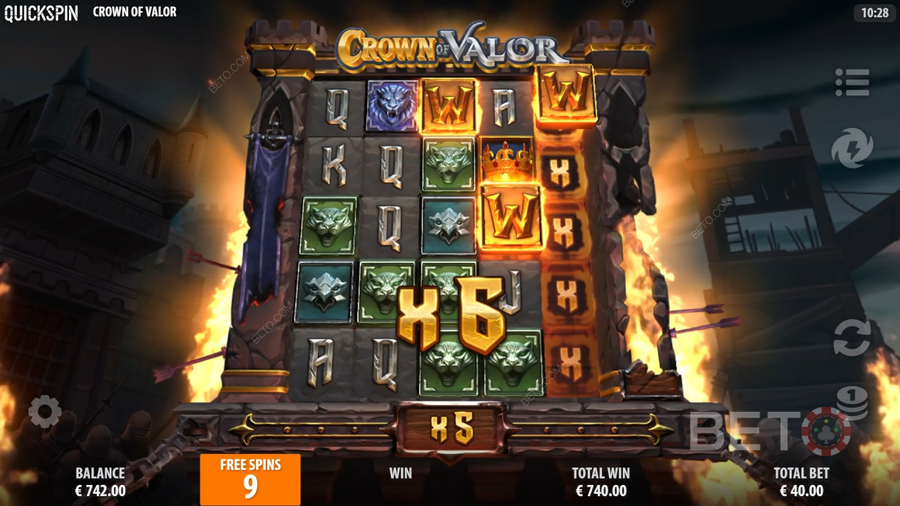 Funkcje bonusowe wyjaśnione w Crown of Valor przez Quickspin