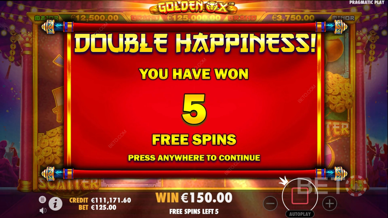 Funkcje bonusowe wyjaśnione w Golden Ox przez Pragmatic Play