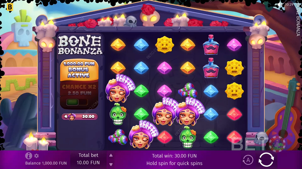 Recenzja Bone Bonanza od BETO Slots