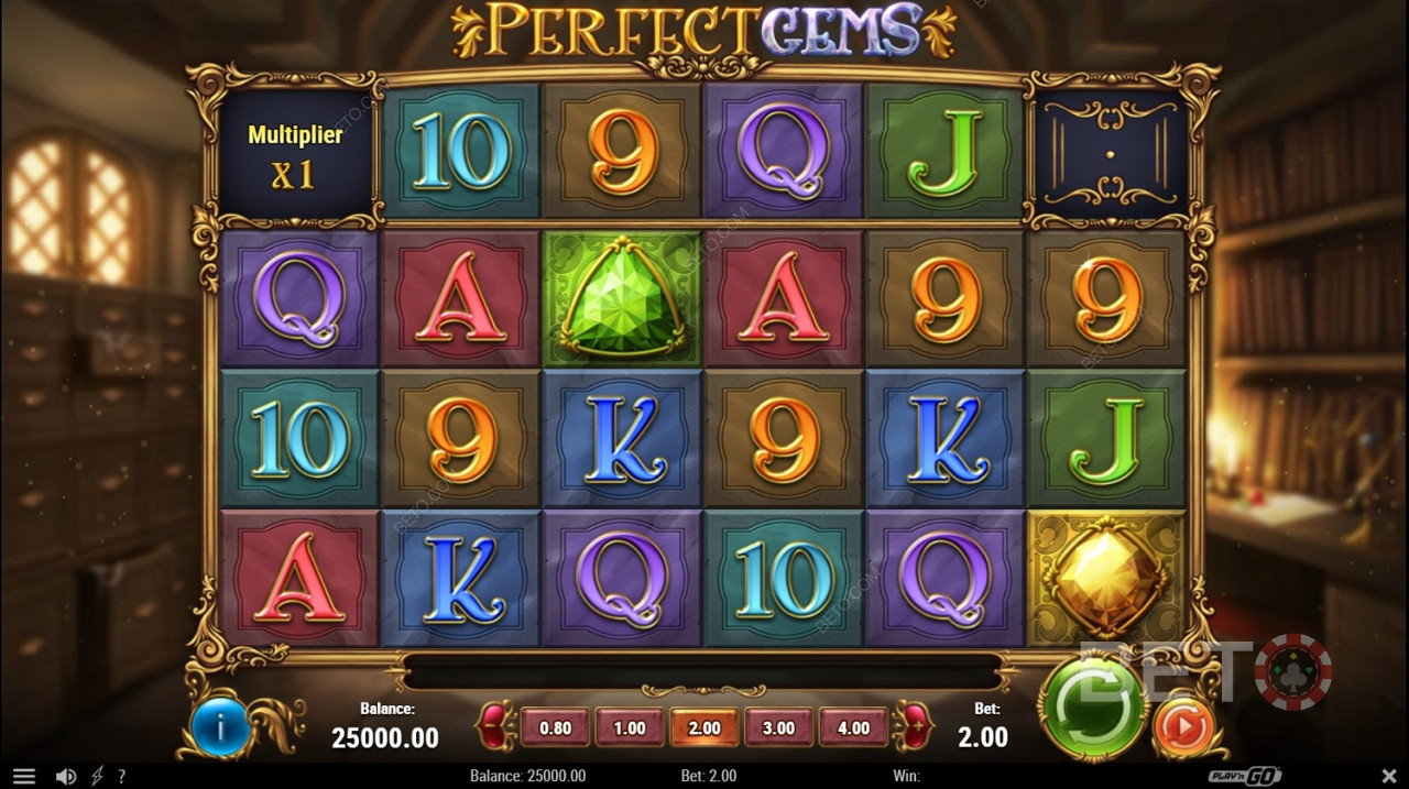 Perfect Gems zawiera sześć bębnów i cztery rzędy ekscytującego slotu.