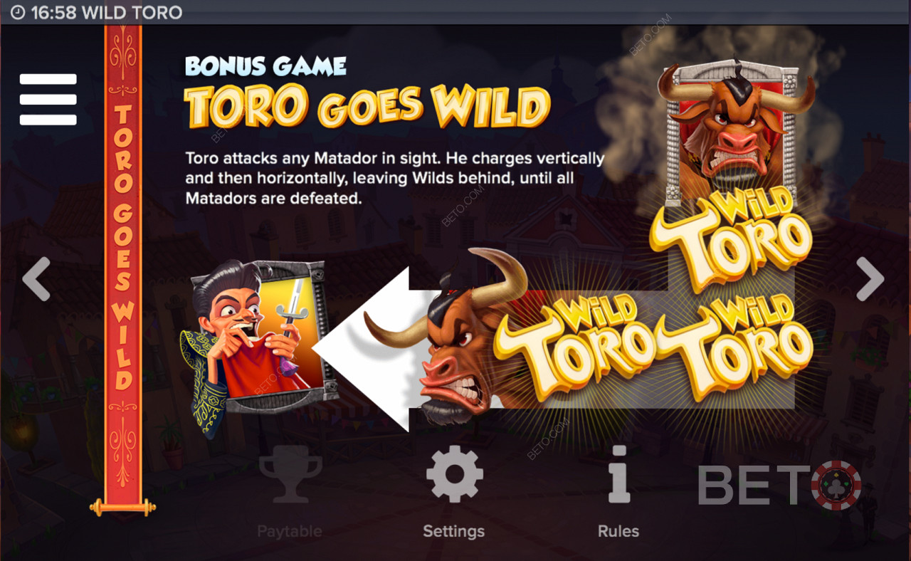 Funkcje specjalne w slocie Wild Toro