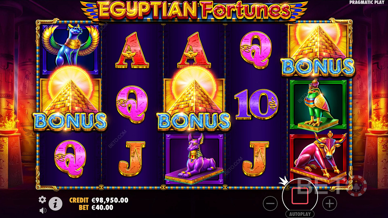 Recenzja Egyptian Fortunes od BETO Slots