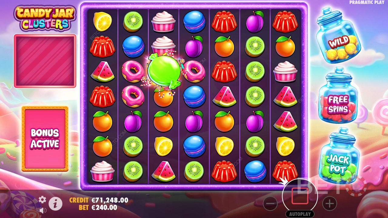 Recenzja Candy Jar Clusters od BETO Slots