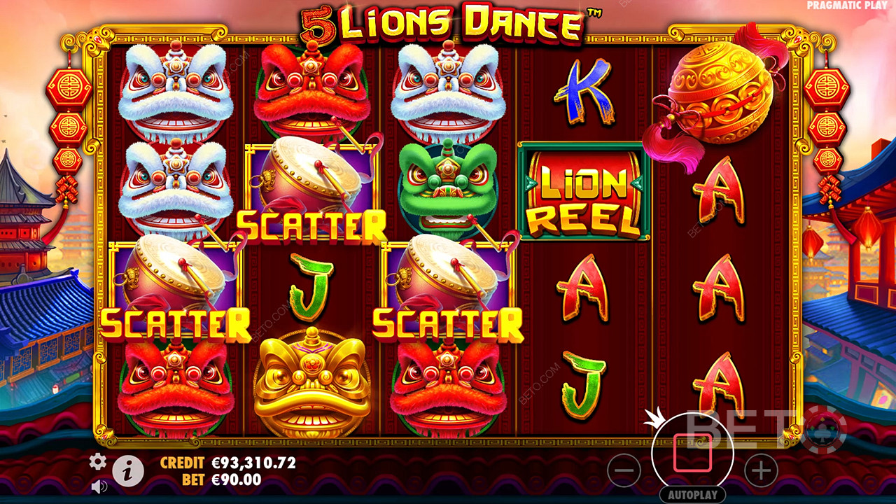Recenzja 5 Lions Dance od BETO Slots