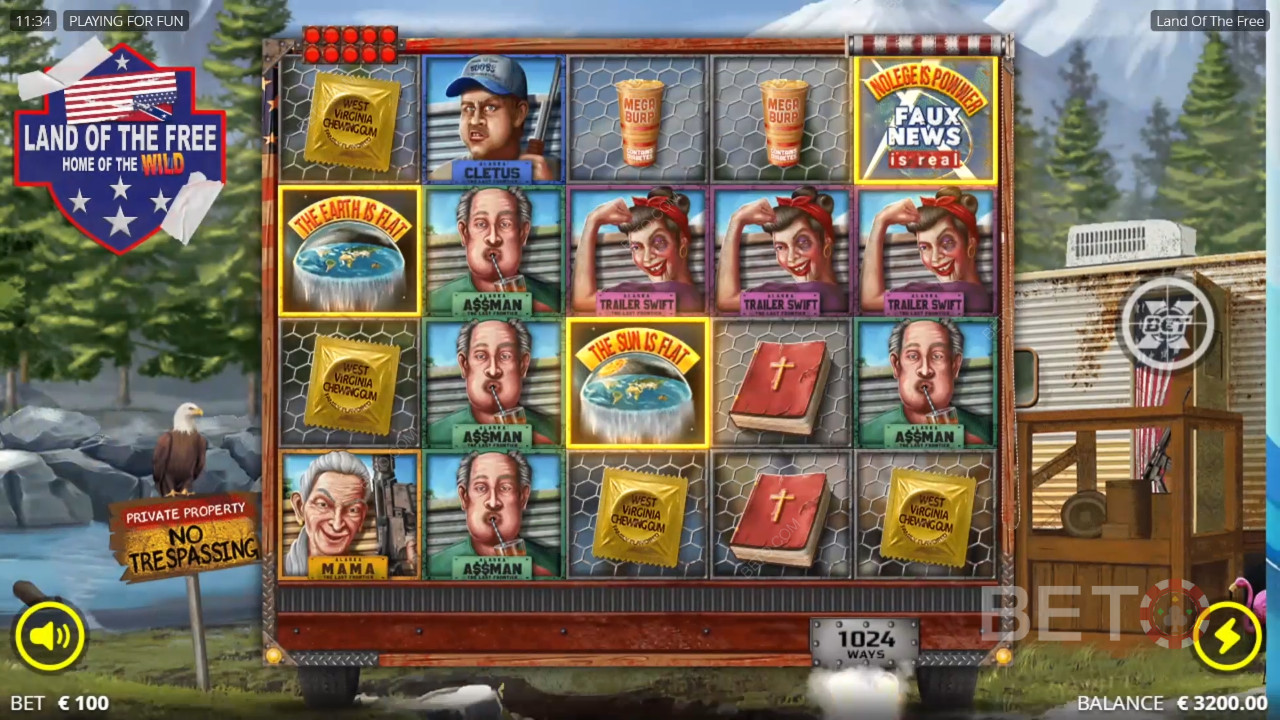 Recenzja gry Land of the Free przygotowana przez BETO Slots