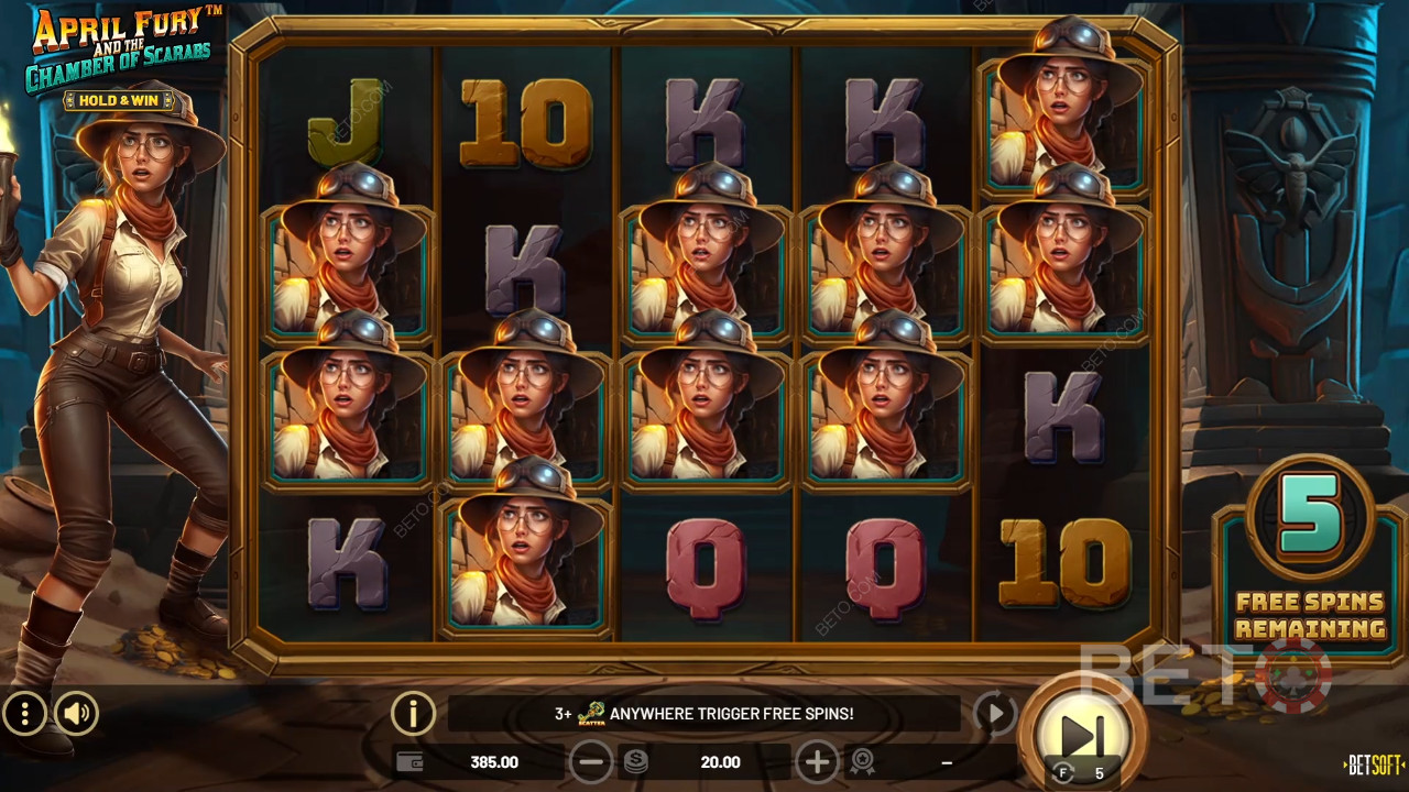 Recenzja gry April Fury and the Chamber of Scarabs przygotowana przez BETO Slots