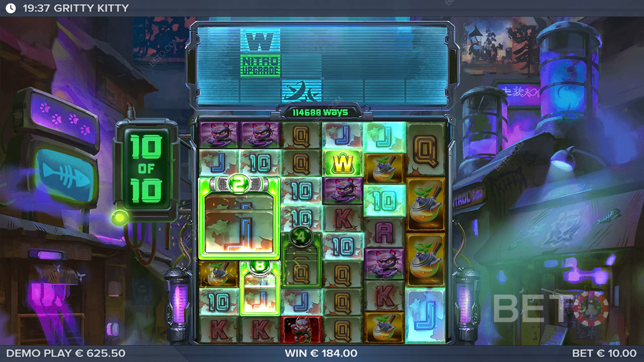 Recenzja Gritty Kitty of Nitropolis od BETO Slots