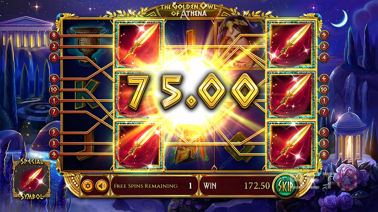 Złota sowa Ateny - recenzja BETO Slots
