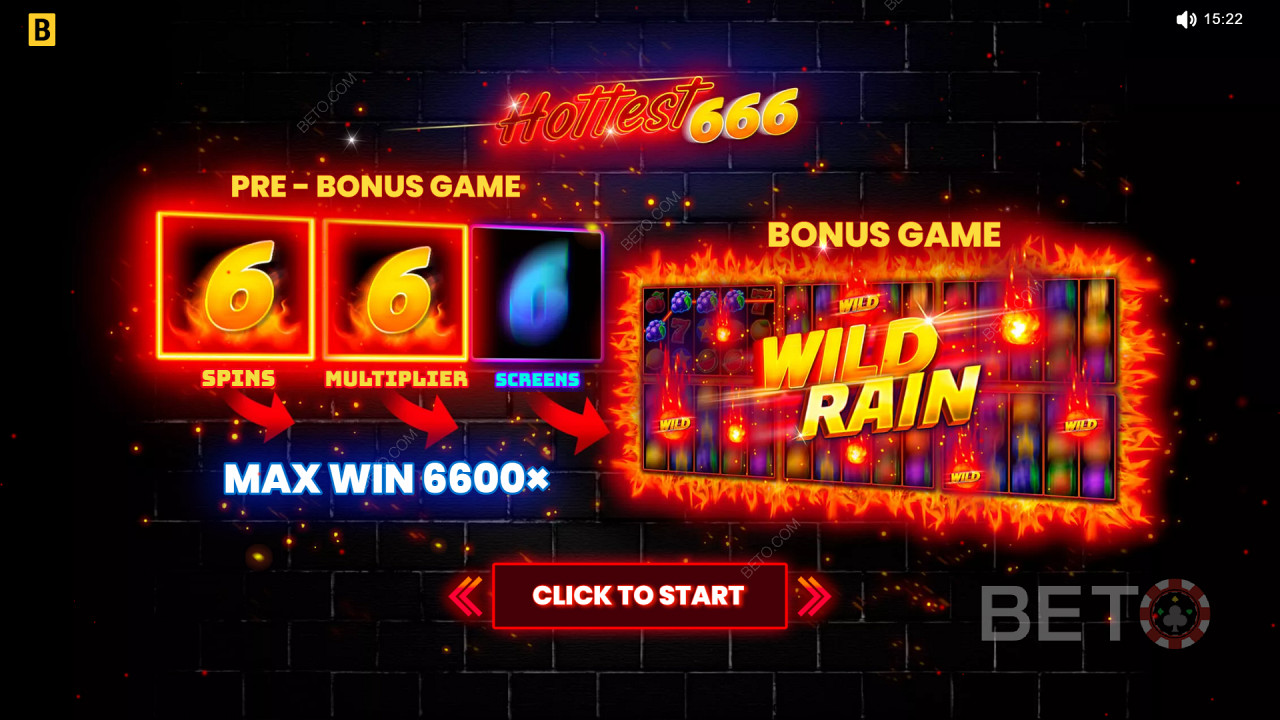 Funkcje bonusowe wyjaśnione w Hottest 666 przez BGAMING