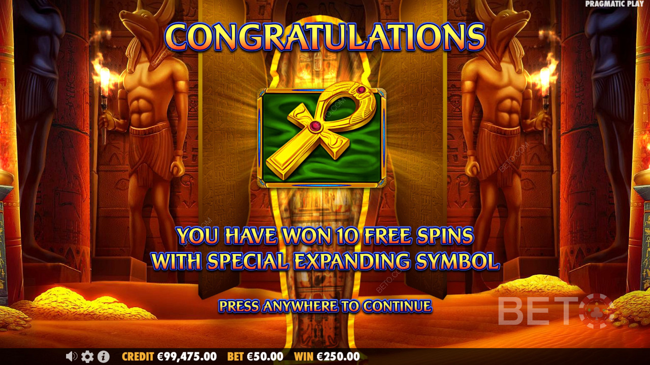 Wygraj 5 000x swój zakład w klasycznym slocie online Ancient Egypt!