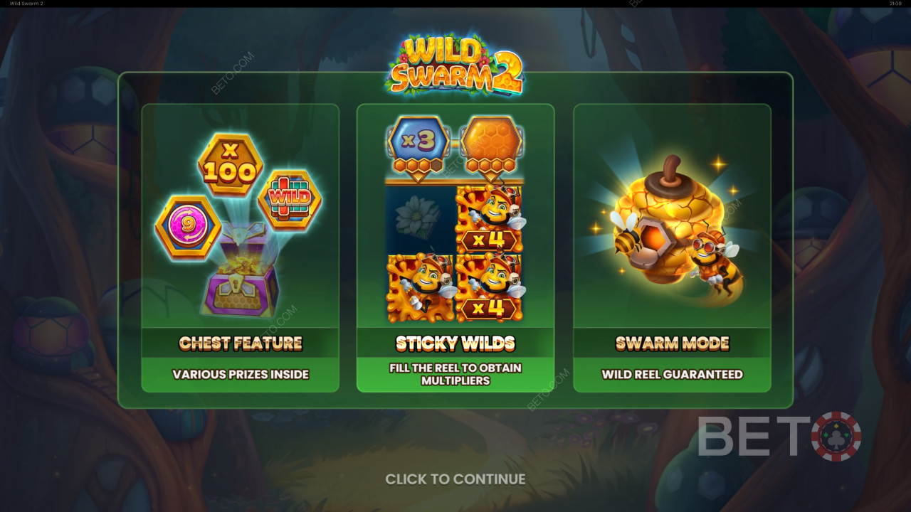 Funkcje bonusowe wyjaśnione w Wild Swarm 2 przez Push Gaming