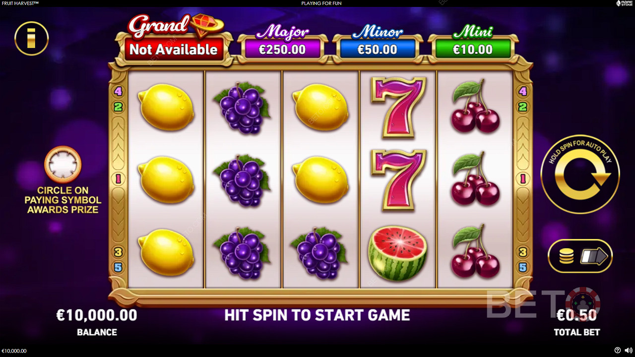 Wygraj 1,250x swój zakład na slocie wideo Fruit Harvest!