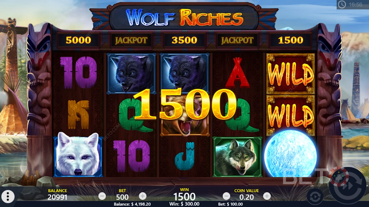 Ciesz się stałymi wygranymi w automacie Wolf Riches