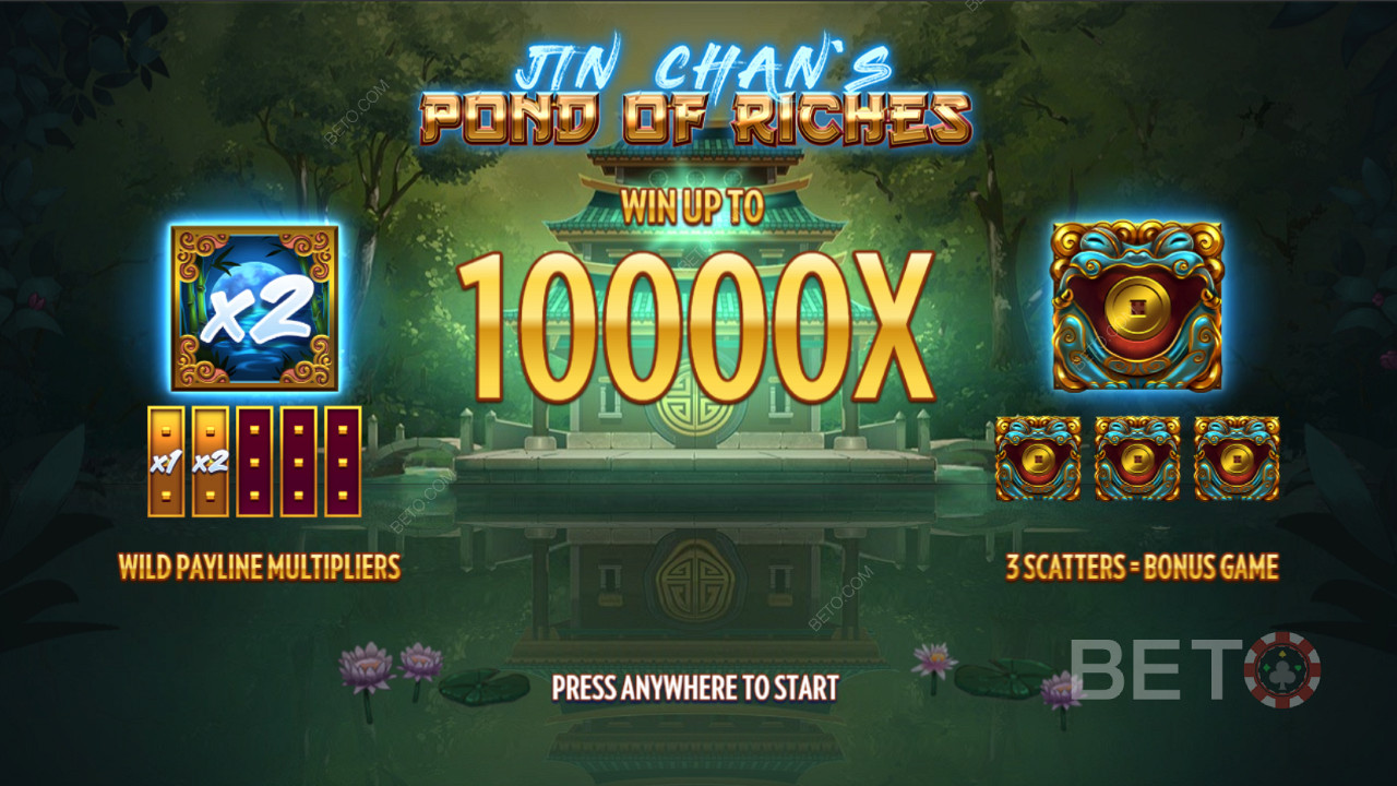 Dzięki niesamowitym funkcjom bonusowym, graj o szansę wygrania do 10,000x stawki.