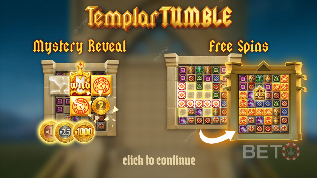 Ekran początkowy gry Templar Tumble