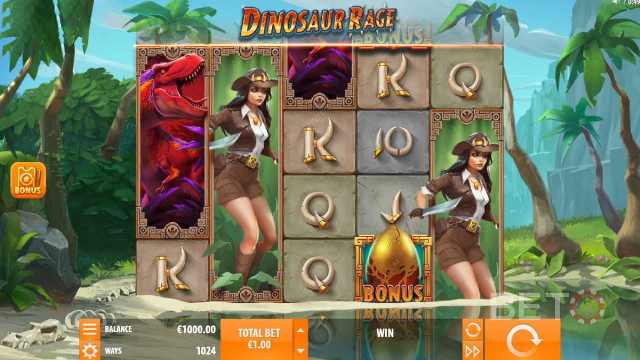 Struktura siatki 5x4 w grze Dinosaur Rage