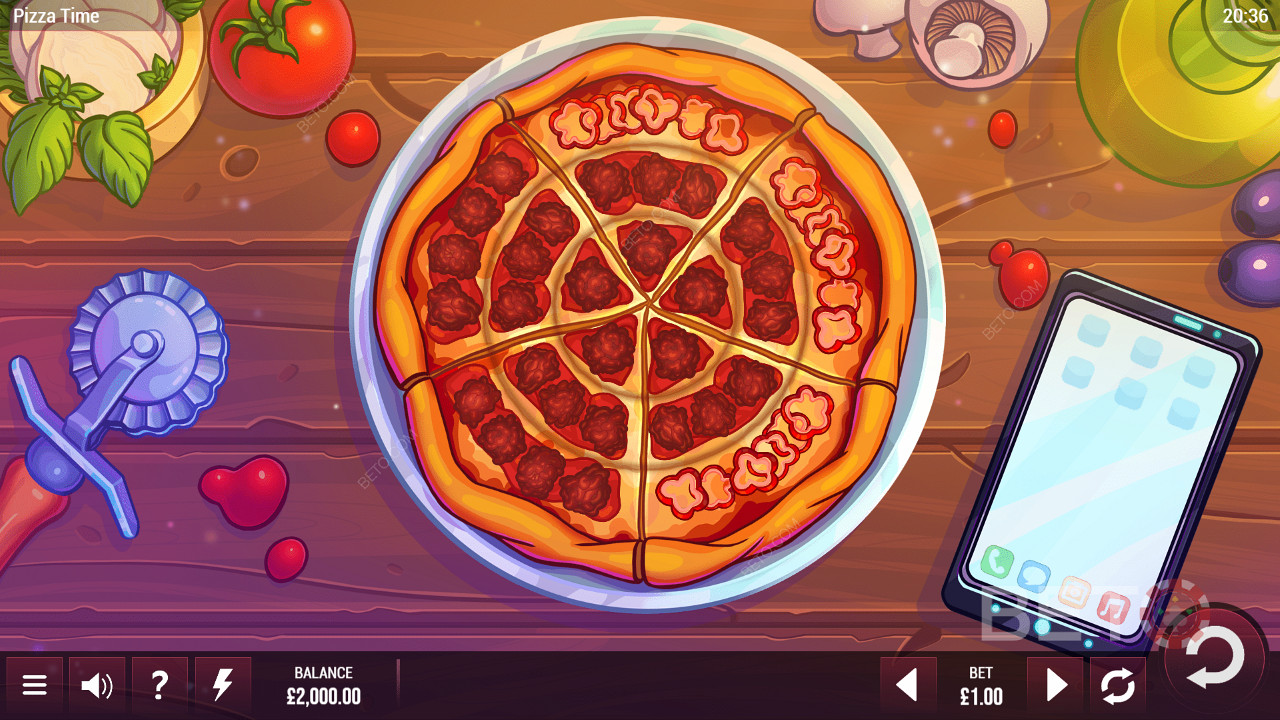 Okrągła siatka do gry Pizza Time