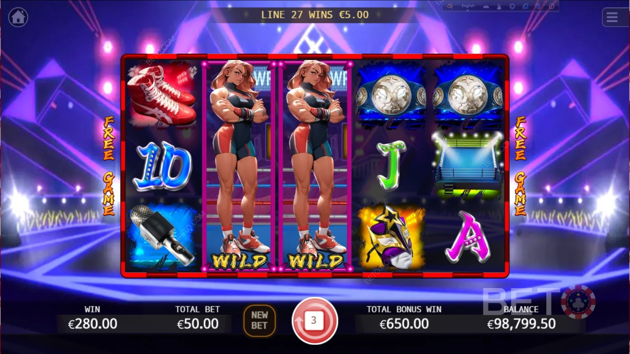 Recenzja Wrestling Queen od BETO Slots